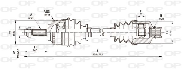 OPEN PARTS Vetoakseli DRS6101.00